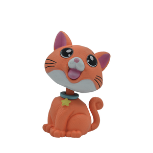 Orange Cat Bobblehead Dashboard Figurine Cute Animal Car Dashboard Decoration Resin <b>Toy</b> for Office <b>Desk</b> Home Decor Gift - Product Image 1