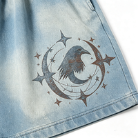 Shorts épais pour homme 100% coton, lavage minéral, logo personnalisé, coupe ample, style streetwear