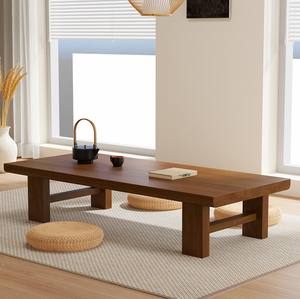 Petite table basse en bois massif pour salon, table basse pour <span class=keywords><strong>baie</strong></span> <span class=keywords><strong>vitrée</strong></span> - Product Image 3