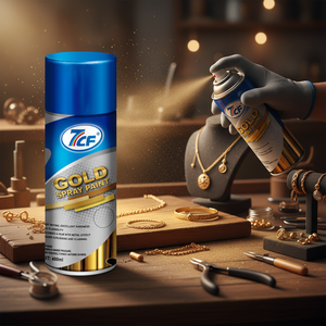 สีทองเมทัลลิก 7CF สีอะคริลิคแบบสเปรย์ ให้เอฟเฟกต์สีทอง - Product Image 3