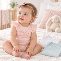 Lot de 5 bodys bébé en coton à manches courtes, barboteuses nouveau-né, styles variés, vêtements pour nourrissons 0-9 mois