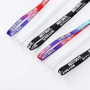 새로운 디자인 10mm 맞춤형 로고 스포츠 가방 폴리에스터 신발 끈을위한 팁이있는 접착제 인쇄 코드 나일론 - Product Image 4