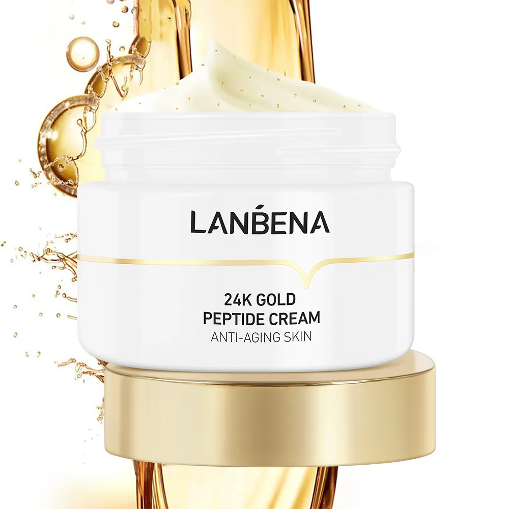 LANBENA – crème de visage Anti-âge au Peptide d'or 24k, soins de la peau, crème hydratante, vente en gros