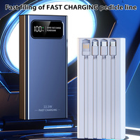 SChitec One Stop Service Build in 4 en 1 Câble de charge Power Banks 10000mah 20000mAh Chargeur portable pour le chargement multi-appareils