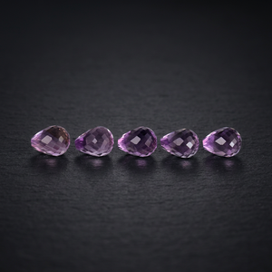 Bolas de piedras preciosas sueltas de amatista redonda natural de 16mm facetadas a medio perforar para la fabricación de joyas - Product Image 3