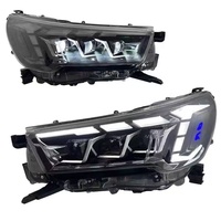 Phare avant modifié GR LED 6000K bleu, accessoires de phare pour TOYOTA Hilux 2020-2024