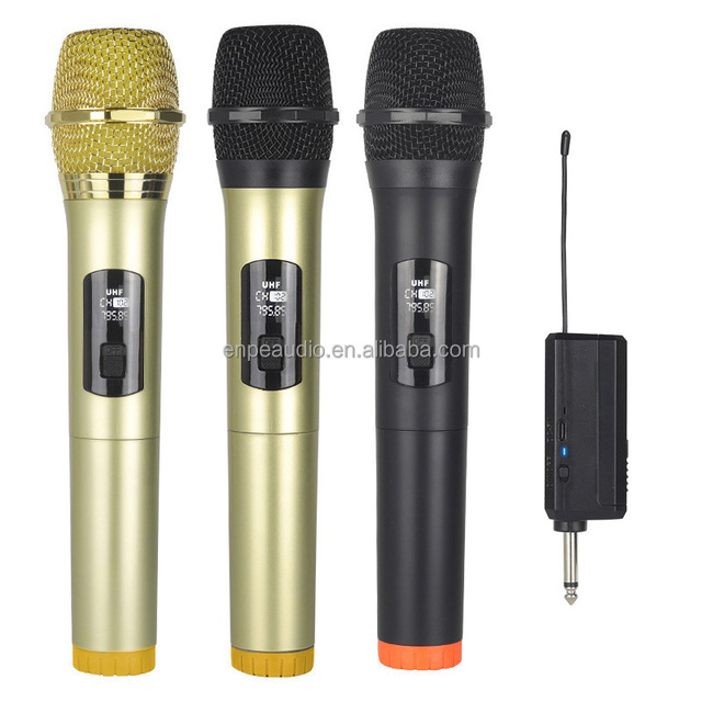 Wireless Microphone Uhf Protabe Transmitter and Receiver Microphone Hifi Speaker UHF Recording Wireless Microphone for Teaching