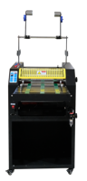 Machine à plastifier le papier semi-automatique pneumatique anti-ondulation SMFM-650D 390 mm, plastifieuse rapide feuille à feuille pour emballage bois