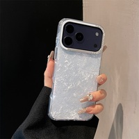 Coque de protection tendance à motif coquillage doré pour iPhone 17 Pro Max, compatible également avec iPhone 16, 15, 13 et 14