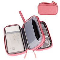 Pochette de rangement pour câbles de voyage, accessoires électroniques, étui de transport portable, imperméable, double couche, sac de rangement tout-en-un