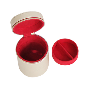 Mini Trousse de Toilette de Voyage Compacte de Luxe en Cuir PU avec Fermeture à <span class=keywords><strong>Bouton</strong></span>, Portable pour Poudre Libre, Crème Contour des Yeux, Nettoyant <span class=keywords><strong>Visage</strong></span> - Product Image 3