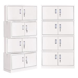 ตู้เก็บเอกสารโลหะแบบแยกส่วน 4 ชั้น พร้อมกุญแจล็อค ตู้เก็บของสำนักงาน 4 ชั้น แบบผลัก-ดึง - Product Image 5