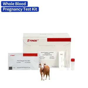 Bovine Grossesse précoce Sang total Kit de détection rapide carte à bande Kit de test de grossesse PAG pour vache bovin