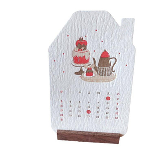 Wholesale Price Promotional Gifts Customized plantable seed paper cards Calendar Office and Customized Logo Wholesale Price