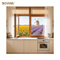 Ventana Fija de Aluminio con Marco Delgado, Ventana Minimalista Moderna para el Hogar