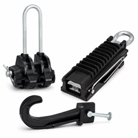 Aerial FTTH Accessories Suspension Clamp Anchor Clamp Cable Hook for Drop Fiber Cable