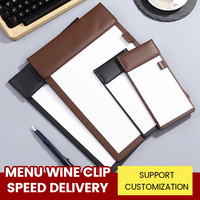 Dossier de documents en papier magnétique en cuir de restaurant A4 dossier de menu de portefeuille de luxe avec porte-stylo
