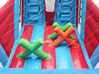 Jeux gonflables de carnaval d'aventure de parc d'attractions professionnel grand parcours d'obstacles gonflable extrême