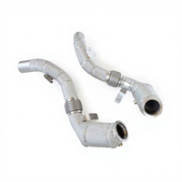 Tuyau d'échappement en acier inoxydable 304 pour BMW M650i M750i G12 G13 4.4T 2017-2020, downpipe avec isolation thermique, performance racing et amélioration de puissance