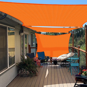 Vela de <span class=keywords><strong>Sombra</strong></span> para Exteriores de HDPE Naranja de 3*5m, 180GSM, para Jardín - Product Image 4