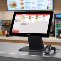 Sistema POS Todo en Uno con Pantalla Táctil de 15.6 Pulgadas, Caja Registradora de Escritorio para Negocios de Restaurantes