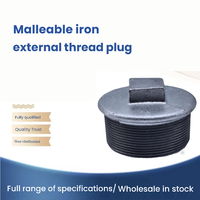 Raccords de tuyauterie en fonte malléable galvanisée Type à paroi lourde Protection incendie et gaz Bouchon de tuyau fileté externe