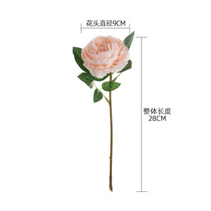 Rose artificielle CallaFloral à branche unique, pétales en polyester, décoration intérieure, fleurs de mariage - Product Image 4