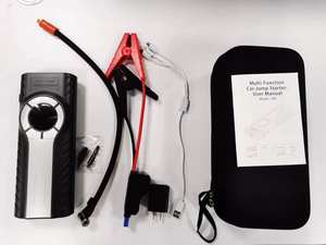 Démarreur puissant 12V, 12000 mAh, 4 en 1, lumière led, <span class=keywords><strong>gonfleur</strong></span> de pneu, centrale électrique - Product Image 2