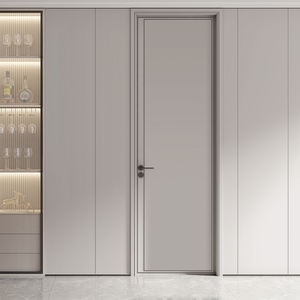 <span class=keywords><strong>Porte</strong></span> Intérieure Simple en <span class=keywords><strong>Bois</strong></span> Solide pour Maison Style Design Minimaliste pour Chambre à Coucher Salon Hôtel-Vente en Gros à Bas <span class=keywords><strong>Prix</strong></span> - Product Image 3