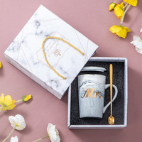 Vente chaude : Coffret cadeau de tasses en céramique pour couple Mr. et Mme, motif marbre Sweet Life, ensemble de tasses à café Mr et Mme