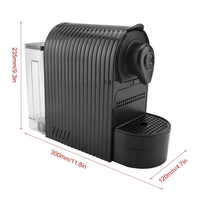 Cafetière instantanée, petits brasseurs à service unique pour le bureau, mini machine à café à capsules portable avec réservoir d'eau de 700ml, 19 bars