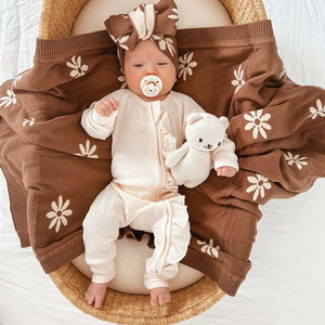 Macacões Estilo Boutique Unissex Cor Sólida com Zíper e Faixas de Cabelo para Crianças Tamanhos 12-18 Meses - Product Image 3