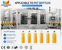Automatische PET-flesvulfles- en afsluitmachine voor sinaasappelsap en fruitdranken, 200ml-2000ml, op maat gemaakte oplossing