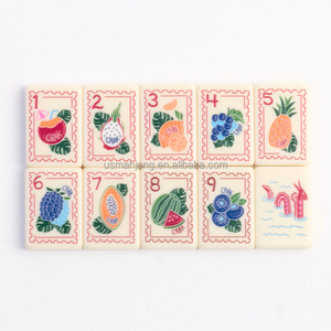 Miss Girly Out of the Office - Fichas de Mahjong Azules a Cuadros, Venta al por Mayor, Personalizadas, Mini, de Viaje, 160 Fichas, Acrílicas, de una Sola Capa - Product Image 4