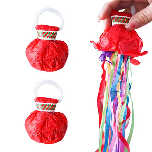 Canon à Confettis Rouge Jeté à la Main, Jetable, Décoration d'Anniversaire, Lanceur Manuel à Anneau de Tirage - Product Image 1
