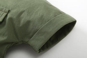 Robe à manches courtes pour enfants filles, coton, vert, <span class=keywords><strong>militaire</strong></span>, nouvelle collection d'europe, 2020 - Product Image 5