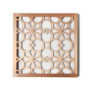 Decorative Copper Exterior Copper Hollow Art Curtain Wall Panels Perforated Exterior Wall System Panels