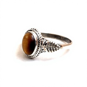 925 Sterling Silver Handmade <b>Ring</b> with <b>Tiger</b> <b>Eye</b> Stone Latest Design Gemstone <b>Rings</b> for Wholesale - Product Image 4