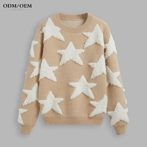 Suéter de Mujer de Alta Calidad con Patrón de Pelo de Conejo, Manga Larga, Hombros Caídos, Cuello Redondo, Suéter de Cachemira Tejido Personalizado para Invierno - Product Image 5