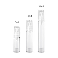 Bouteille d'émulsion sous vide en plastique de haute qualité 5ml 10ml 15ml PP vente en gros pour lotion solaire
