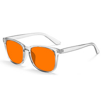 Lunettes de jeu anti-lumière bleue à motif carré de dessin animé, verres rouge orangé, monture PC pleine bordure pour visage en forme de losange, durables pour adultes