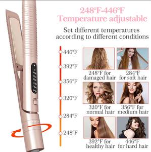 Fábrica de alta temperatura 2 en 1 PANTALLA Lcd multifunción férula eléctrica cerámica infrarroja iones negativos alisador de pelo suave - Product Image 6