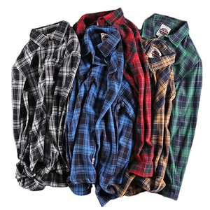 Logo personalizzato all'ingrosso della fabbrica confortevole <span class=keywords><strong>camicia</strong></span> di flanella scozzese da <span class=keywords><strong>uomo</strong></span> Casual <span class=keywords><strong>a</strong></span> maniche lunghe in cotone 100% - Product Image 1