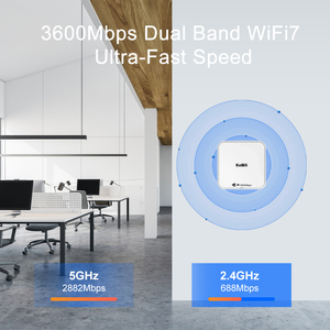 Access Point da Soffitto WiFi7 KuWFi 3600Mbps con Porta 2.5G, <span class=keywords><strong>Rete</strong></span> Wireless per 128 Utenti, per Hotel e Scuole, con Porta Gigabit RJ45 - Product Image 2