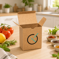 Boîte de papier kraft personnalisée Boîte d'emballage à insertion unique avec boucle automatique et fond Matériau recyclable personnalisé