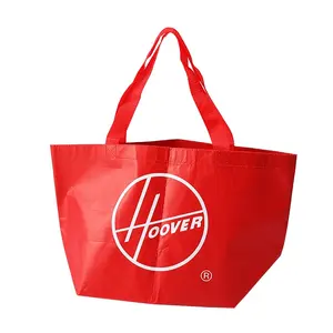 New Recycle biodegradable red waterproof rpet non-woven fabric shopping bag