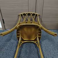 Chaise d'événement en résine grain de bois marron, style saule bouclé, démontable, robuste, pour décoration de fête extérieure et mariage, vente en gros