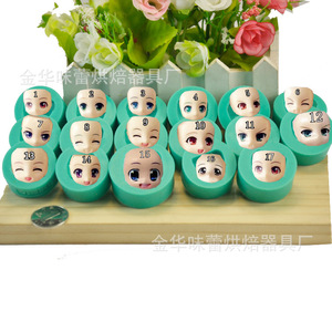 Fondant Silicone Face Mold Round Cake Decorating Doll Head Mold For Birthday Cake Making - Product Image 1