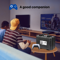 Boîte de rangement portable en PP à coque rigide, étanche, pour accessoires de jeu vidéo PS5, 46x23x35cm