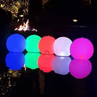 Pool Floating Lights Floating Pool Lights Solar Powered Inflatable LED Dimmable Glow Solar Swimming Pool Floating Ball Night Lights Lamp With Remote For Pool Garden Party